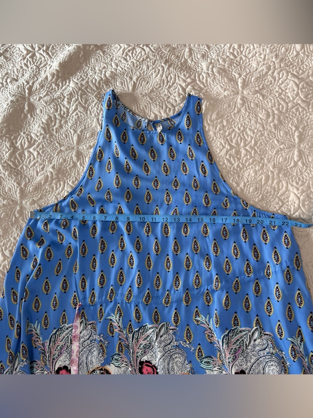 Free People Blue and Pink Paisley Halter Mini Dress - Picture 10 of 12